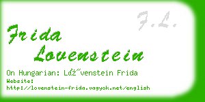 frida lovenstein business card
